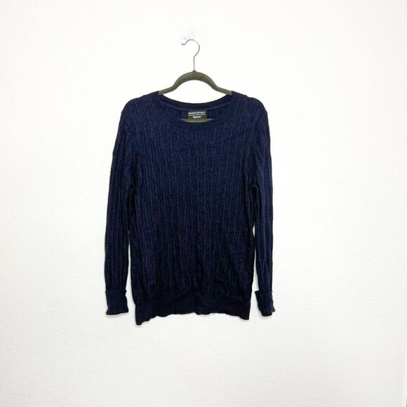 Banana Republic Women’s Navy Cable Knit Sweater XL - Italian Yarn by Filpucci - Picture 1 of 6